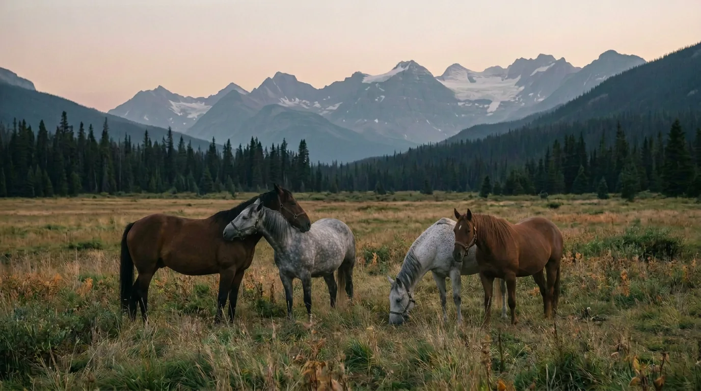 Chevaux en liberté, Écuries Noverraz - Équida, Haute-Savoie